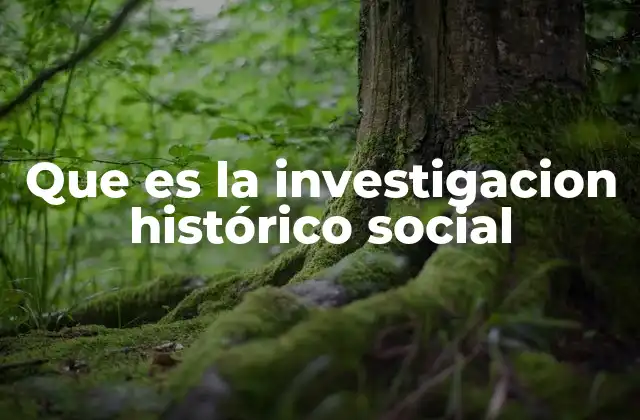 Que es la Investigacion Histórico Social