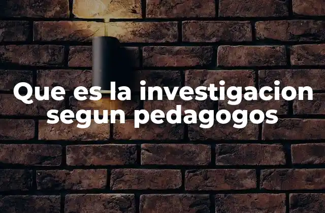 El rol de la investigación en la formación docente
