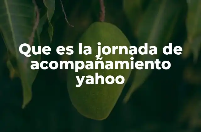 Que es la Jornada de Acompañamiento Yahoo