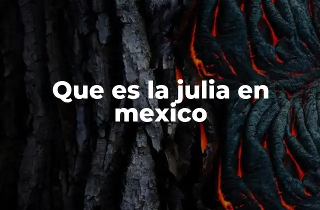 Que es la Julia en Mexico