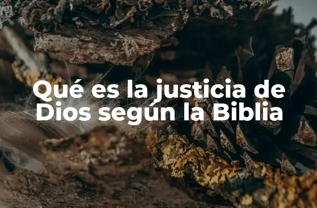 Qué es la Justicia de Dios según la Biblia
