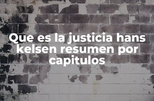 Que es la Justicia Hans Kelsen Resumen por Capitulos