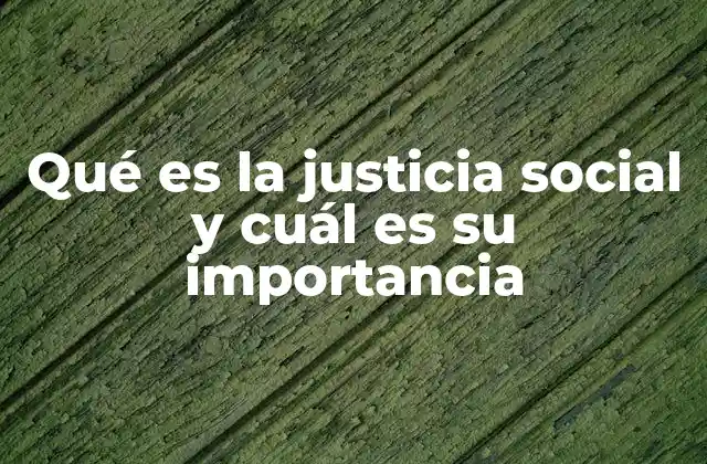 Qué es la Justicia Social y Cuál es Su Importancia