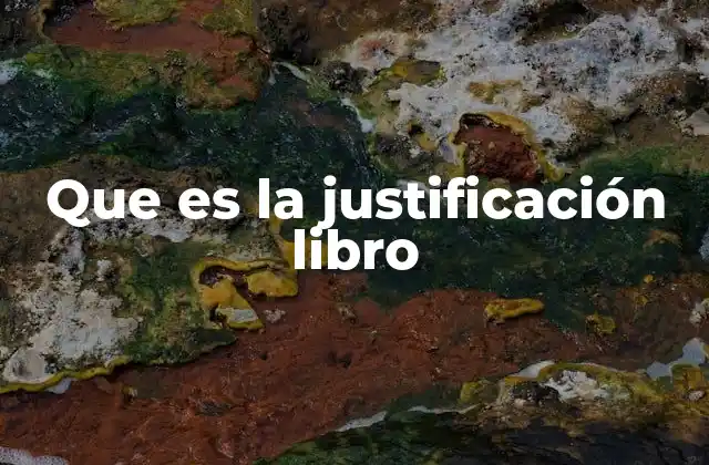 Que es la Justificación Libro