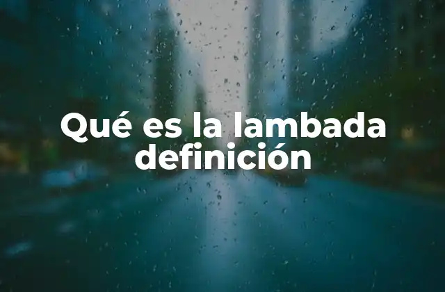 Qué es la Lambada Definición