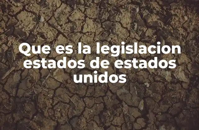 Que es la Legislacion Estados de Estados Unidos