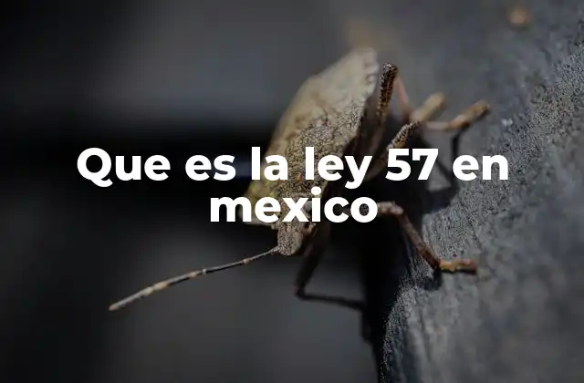 Que es la Ley 57 en Mexico