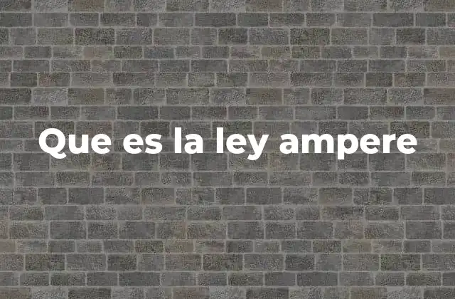 Que es la Ley Ampere