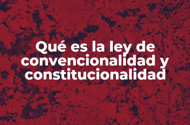 Qué es la Ley de Convencionalidad y Constitucionalidad