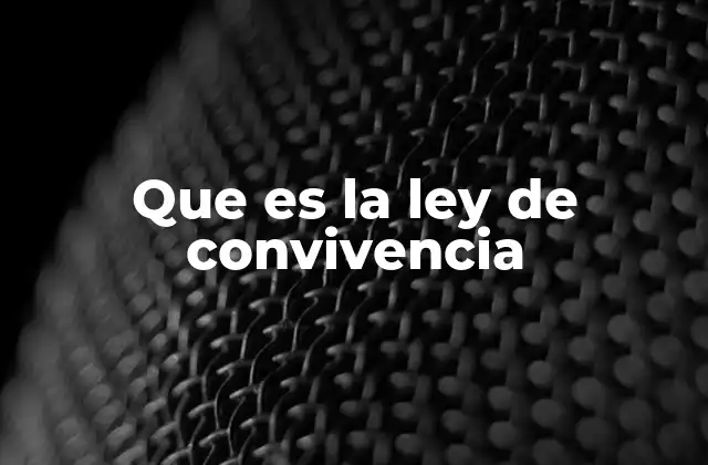 Que es la Ley de Convivencia 2 El papel de las normativas de convivencia en la sociedad actual