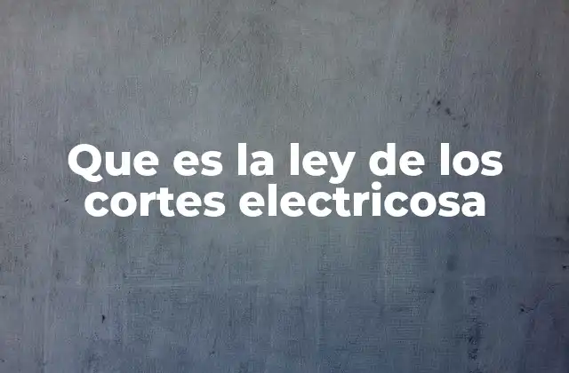 Aplicación de la ley de los cortes eléctricos en circuitos complejos
