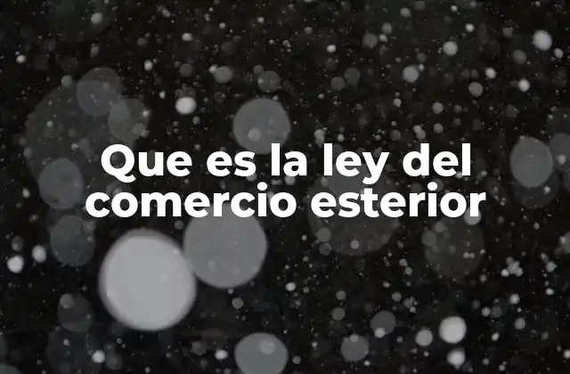 Que es la Ley Del Comercio Esterior 2 El comercio internacional y su regulación legal