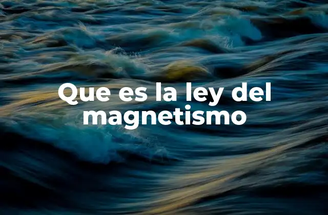 Que es la Ley Del Magnetismo