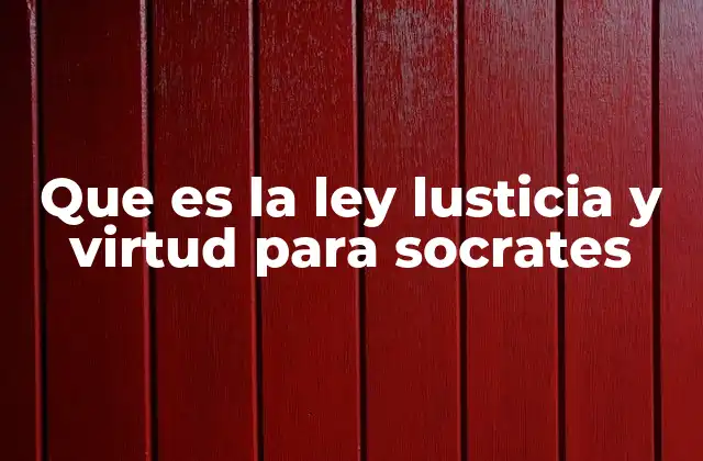 La relación entre justicia y virtud en la ética socrática