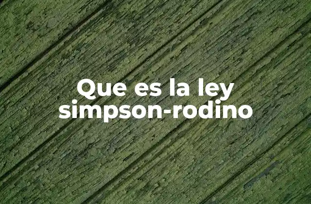 Que es la Ley Simpson-rodino