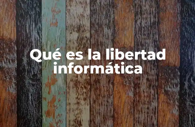 Qué es la Libertad Informática