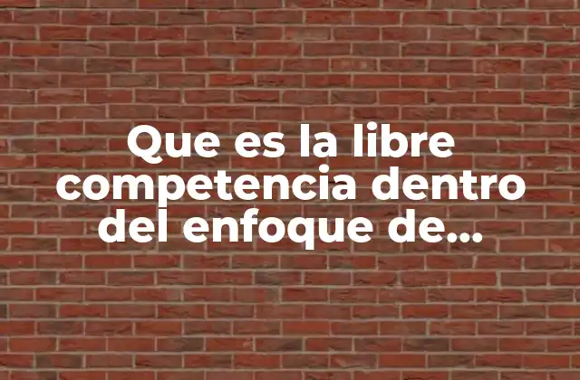 Que es la Libre Competencia Dentro Del Enfoque de Derechos