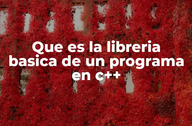 Que es la Libreria Basica de un Programa en C++