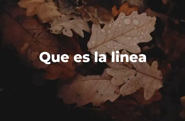 Que es la Linea