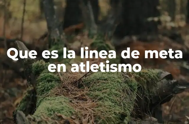 Que es la Linea de Meta en Atletismo