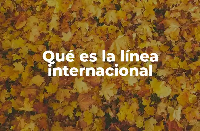 Qué es la Línea Internacional