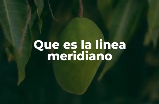 Que es la Linea Meridiano