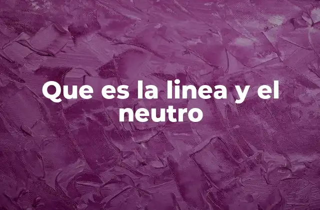 Que es la Linea y el Neutro