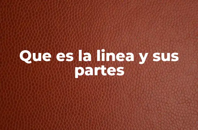 Que es la Linea y Sus Partes