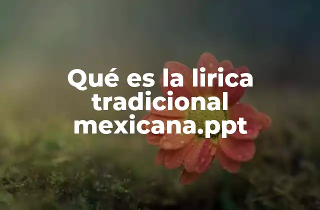 La importancia de la lirica tradicional en la identidad cultural