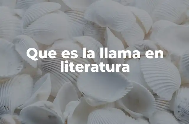 Que es la Llama en Literatura
