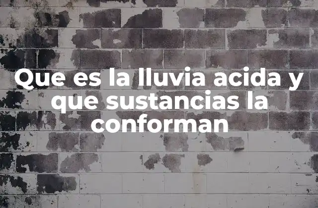 Cómo se forma la lluvia ácida y su impacto ambiental