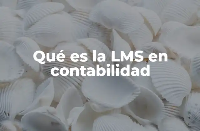 Qué es la Lms en Contabilidad