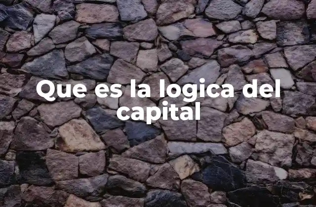 Que es la Logica Del Capital