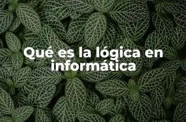 Qué es la Lógica en Informática