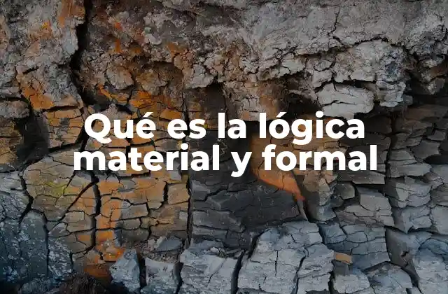 Qué es la Lógica Material y Formal