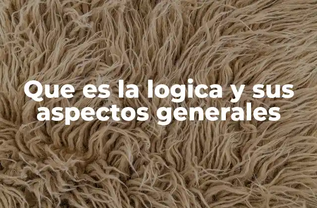 Que es la Logica y Sus Aspectos Generales