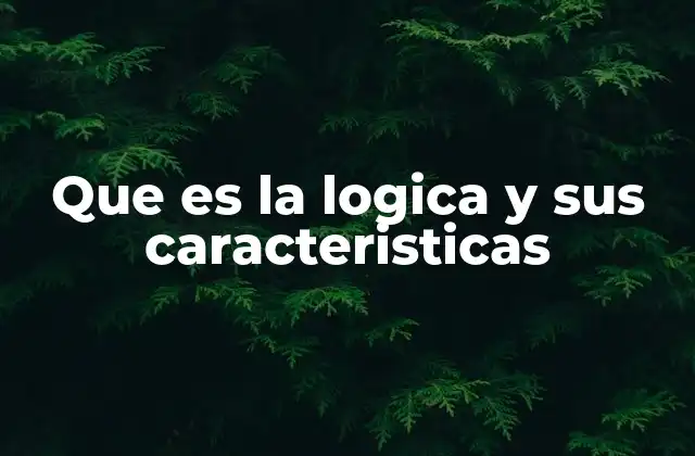 Que es la Logica y Sus Caracteristicas