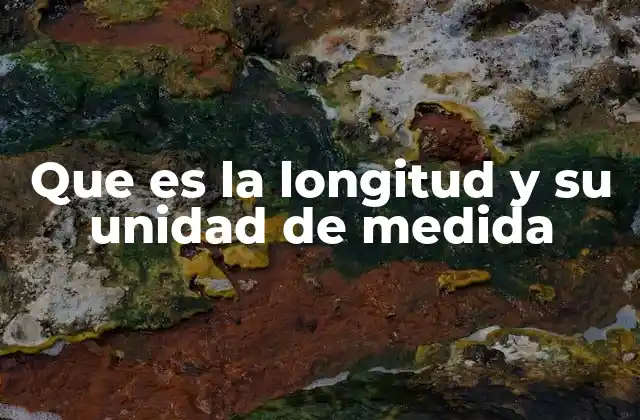 Que es la Longitud y Su Unidad de Medida