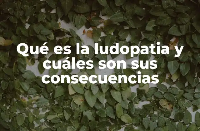 Qué es la Ludopatia y Cuáles Son Sus Consecuencias