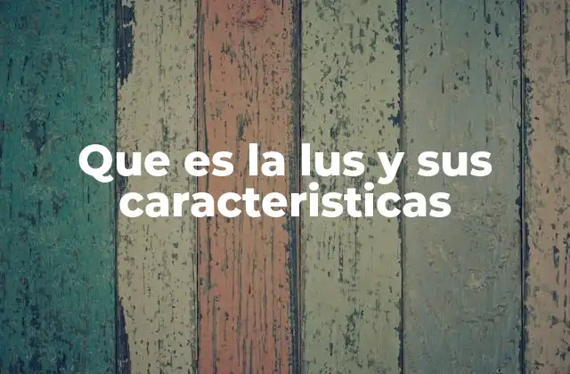 Que es la Lus y Sus Caracteristicas