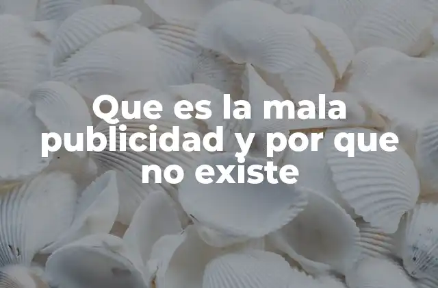 Que es la Mala Publicidad y por que No Existe