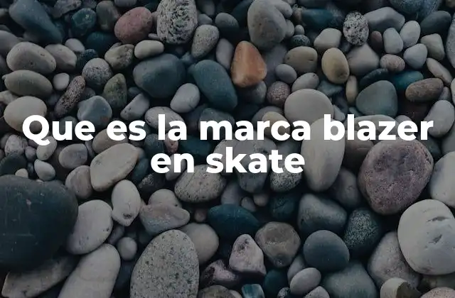 Que es la Marca Blazer en Skate