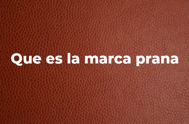 Que es la Marca Prana