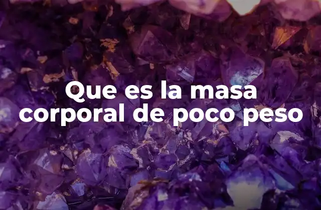 La importancia de la masa magra para la salud general