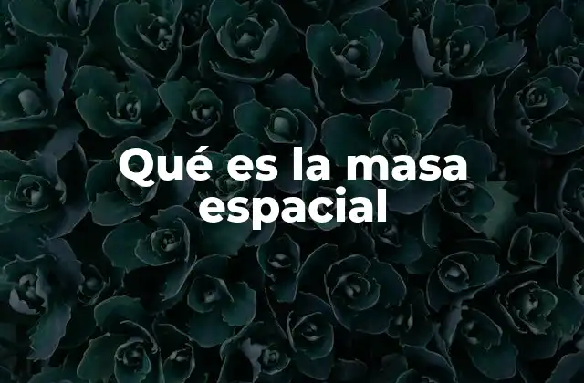Qué es la Masa Espacial