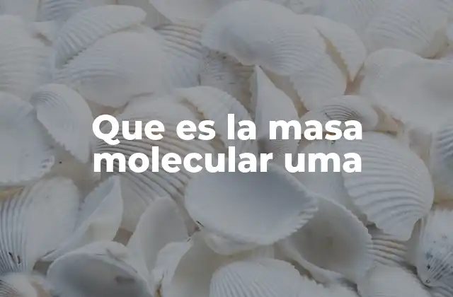Que es la Masa Molecular Uma