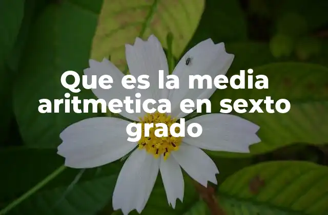 Que es la Media Aritmetica en Sexto Grado 2 Introducción al cálculo promedio en la escuela primaria