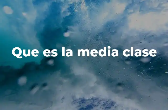 Que es la Media Clase