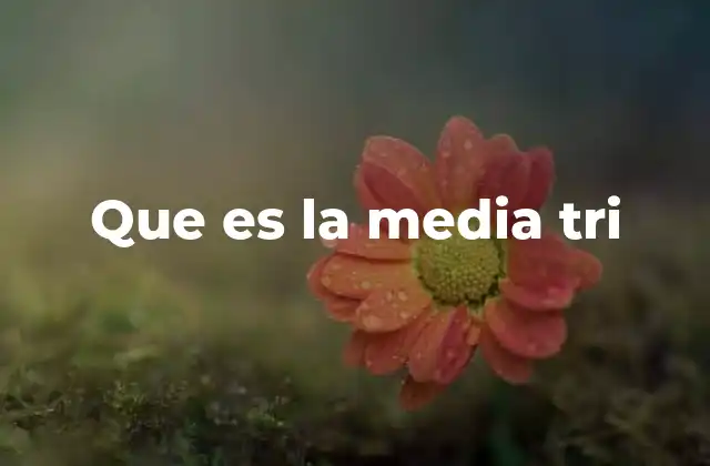 Que es la Media Tri