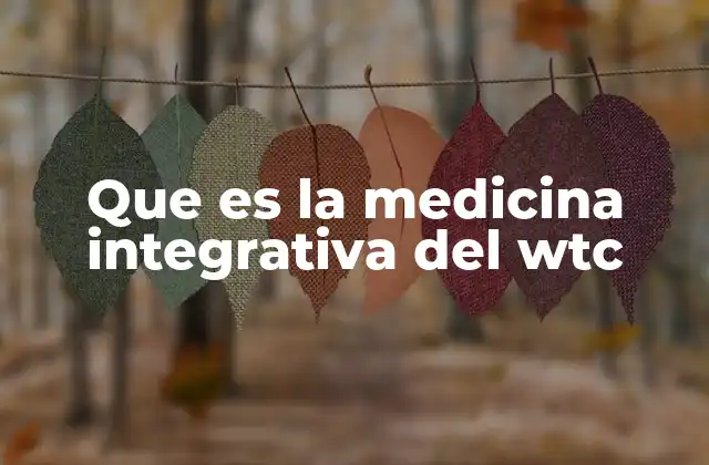 Que es la Medicina Integrativa Del Wtc